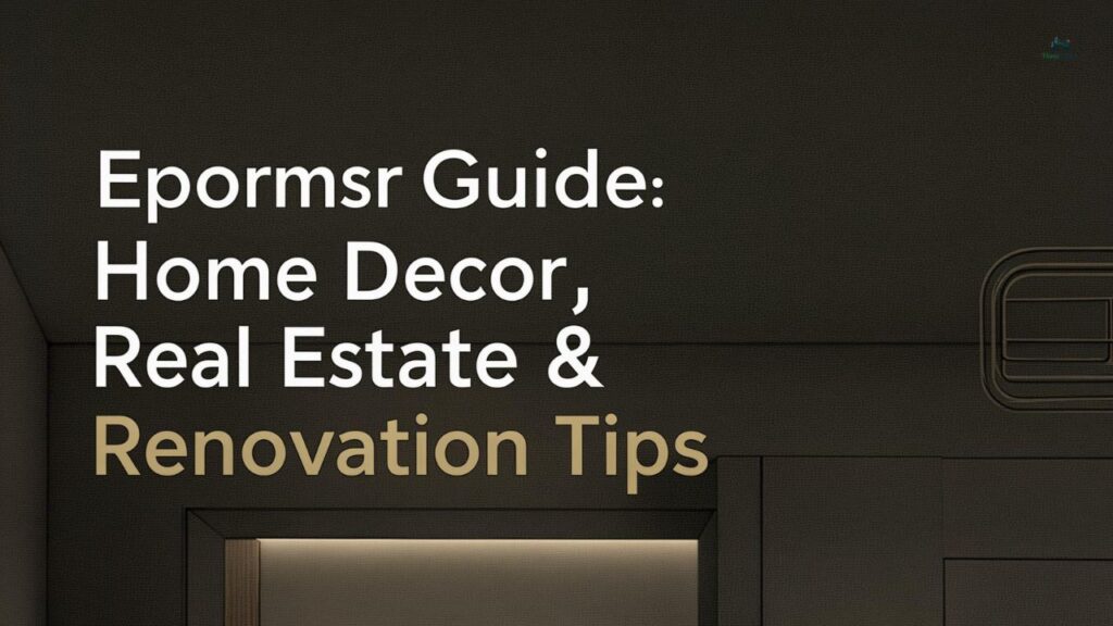 Epormsr Guide: Home Decor, Real Estate & Renovation Tips